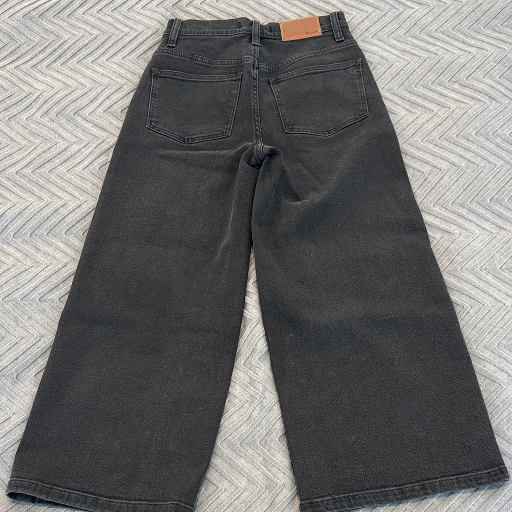 Madewell Wide Leg Crop Jeans Button Front - Picture 4 of 13